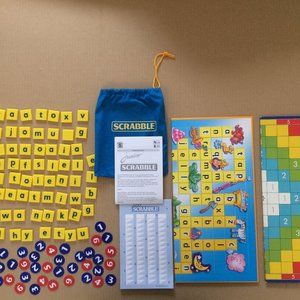 - METTEL Scrabble for juniors 2 in1 game & one extra  game board 1989 J W SPEAR